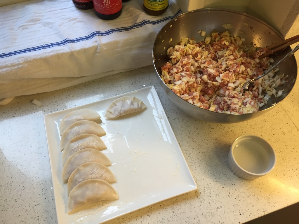 making dumplings